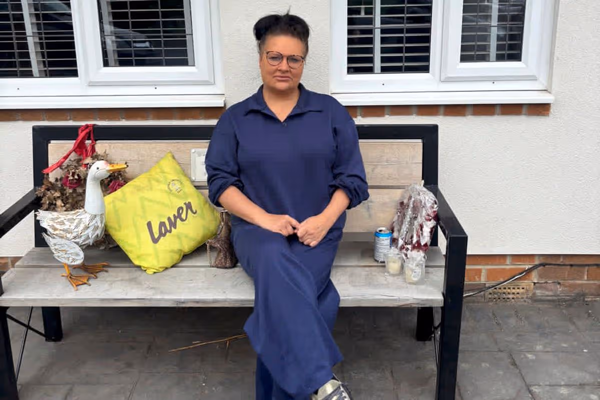 Caroline Willgoose sitting on a bench