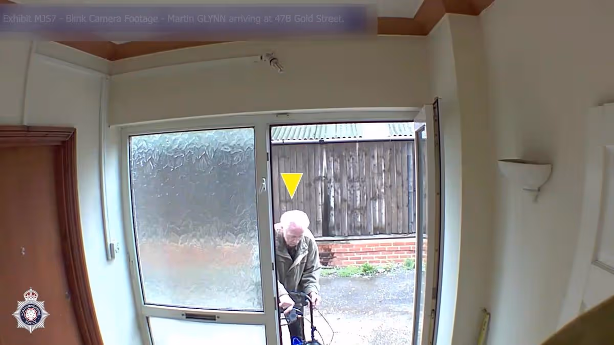 Video grab from chilling footage shows the final moments of a frail 93-year-old man