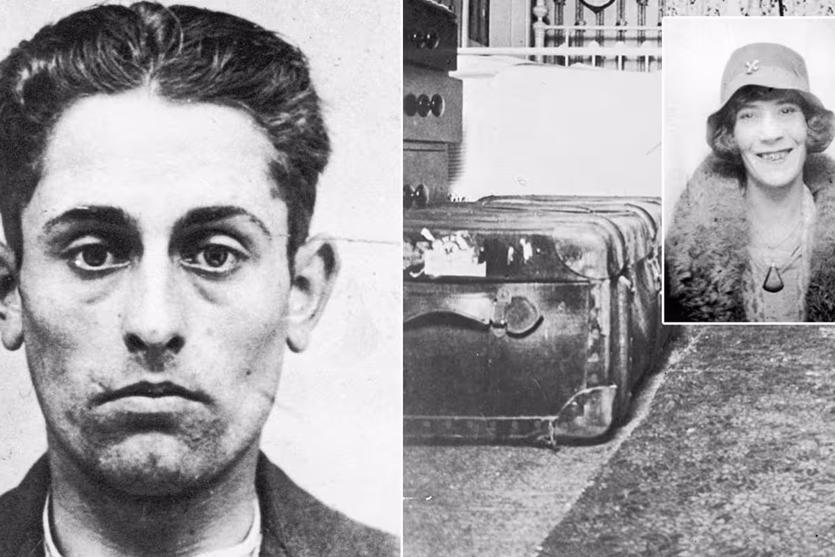 Tony Mancini / the trunk which contained the body of Violette Kaye