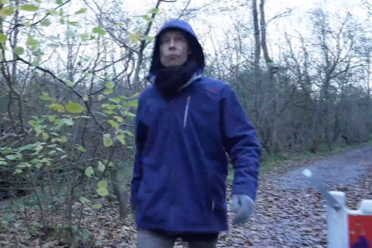 Christian Brueckner pictured near his camp in the woods