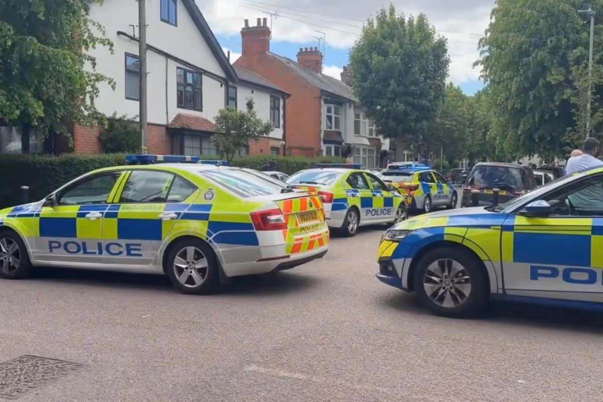 Police descended on the residential street
