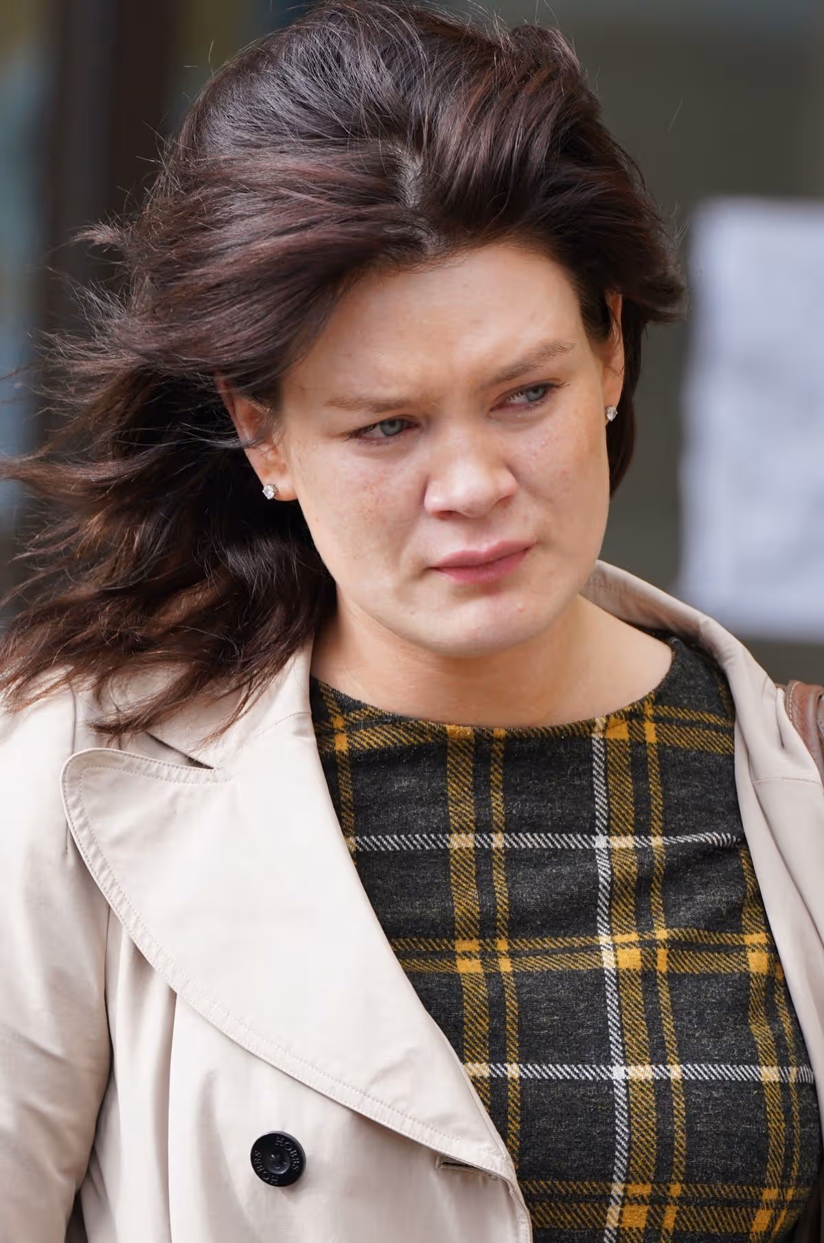 Caroline Muirhead, the former partner of Alexander McKellar leaves the High Court, Glasgow, following the sentence hearing of the McKellar brother