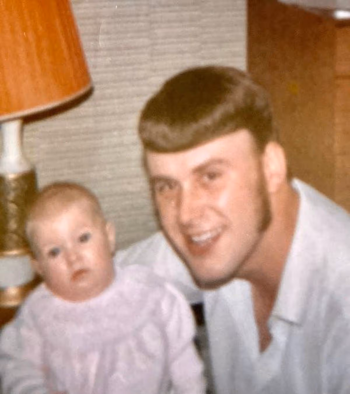 Baby Karen with dad