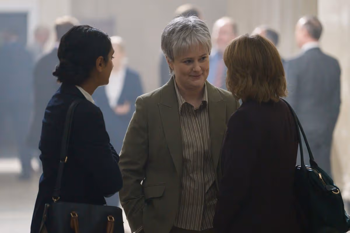 Harriet Wistrich is played by Amandaland's Philippa Dunne in ITV drama Believe Me