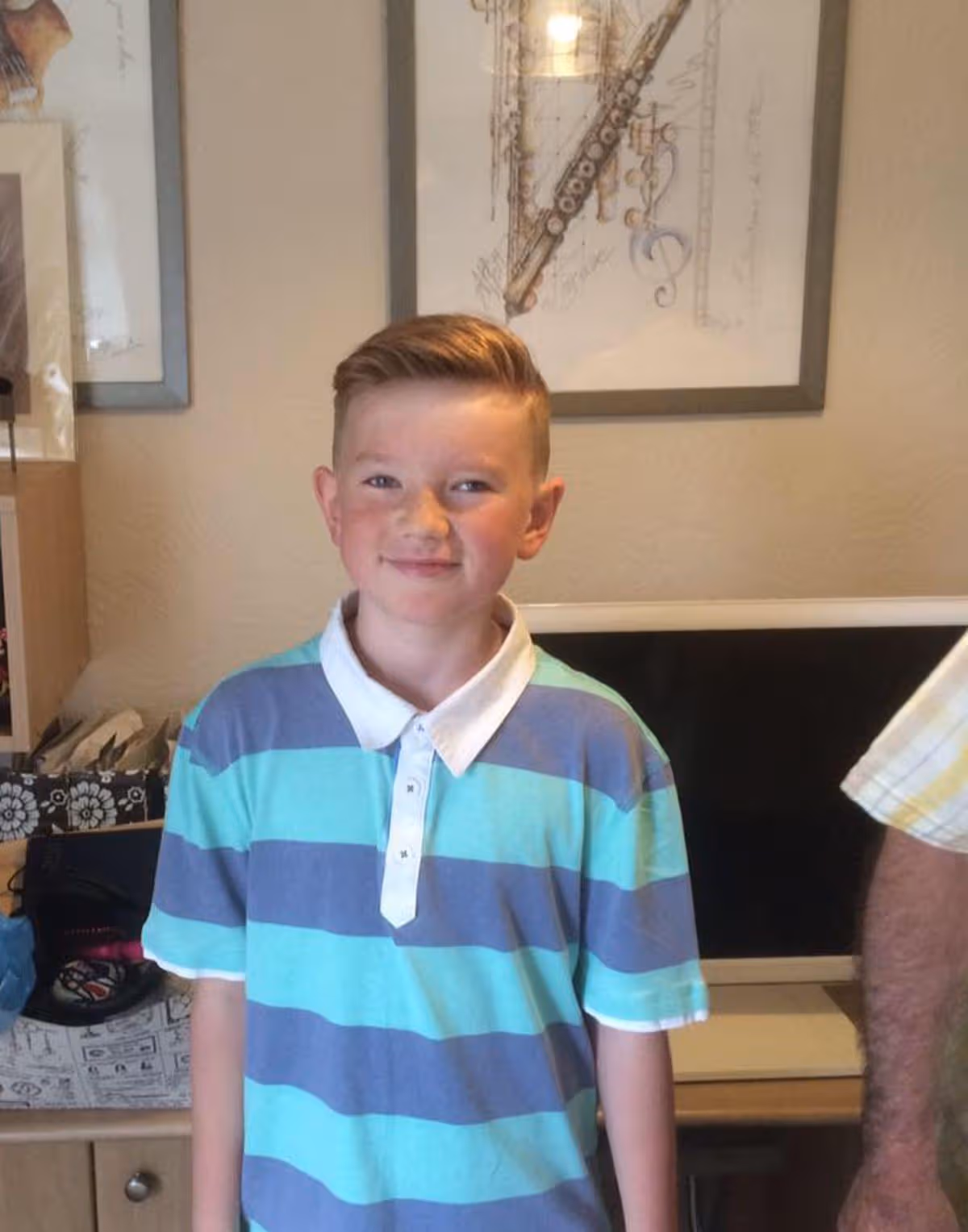Alex Batty as a boy