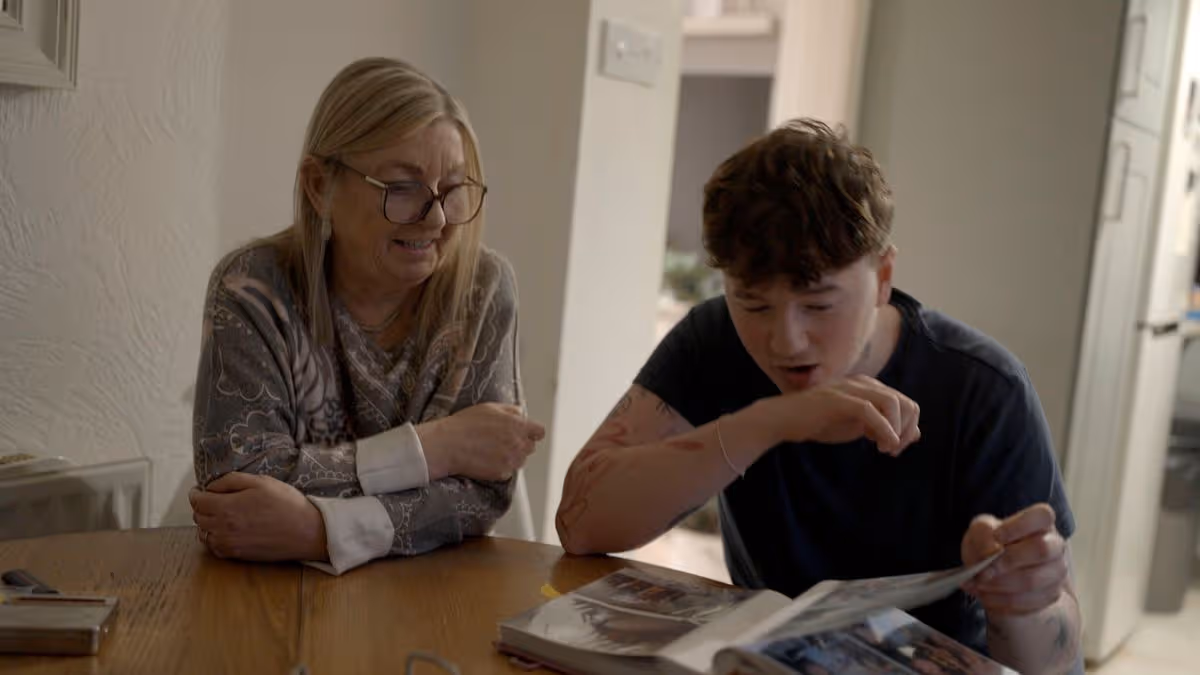 Alex Batty and grandmother Sue