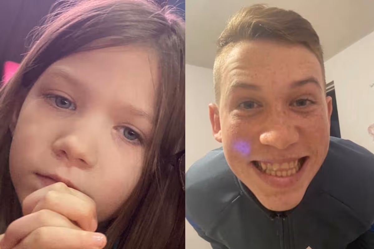Cassie and Roman Casselden, aged nine and 16,