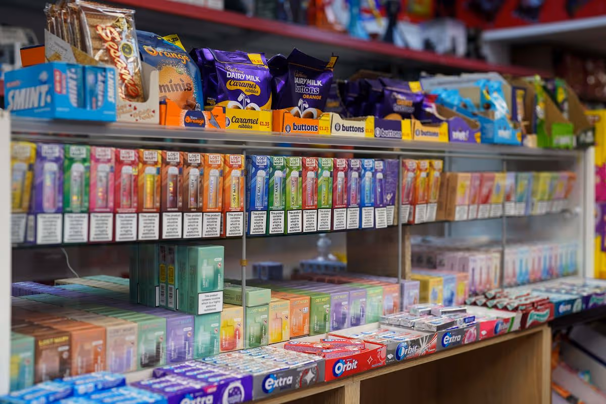 Half of all convenience stores and vape shops in some areas of Britain have links with organised crime, the report found
