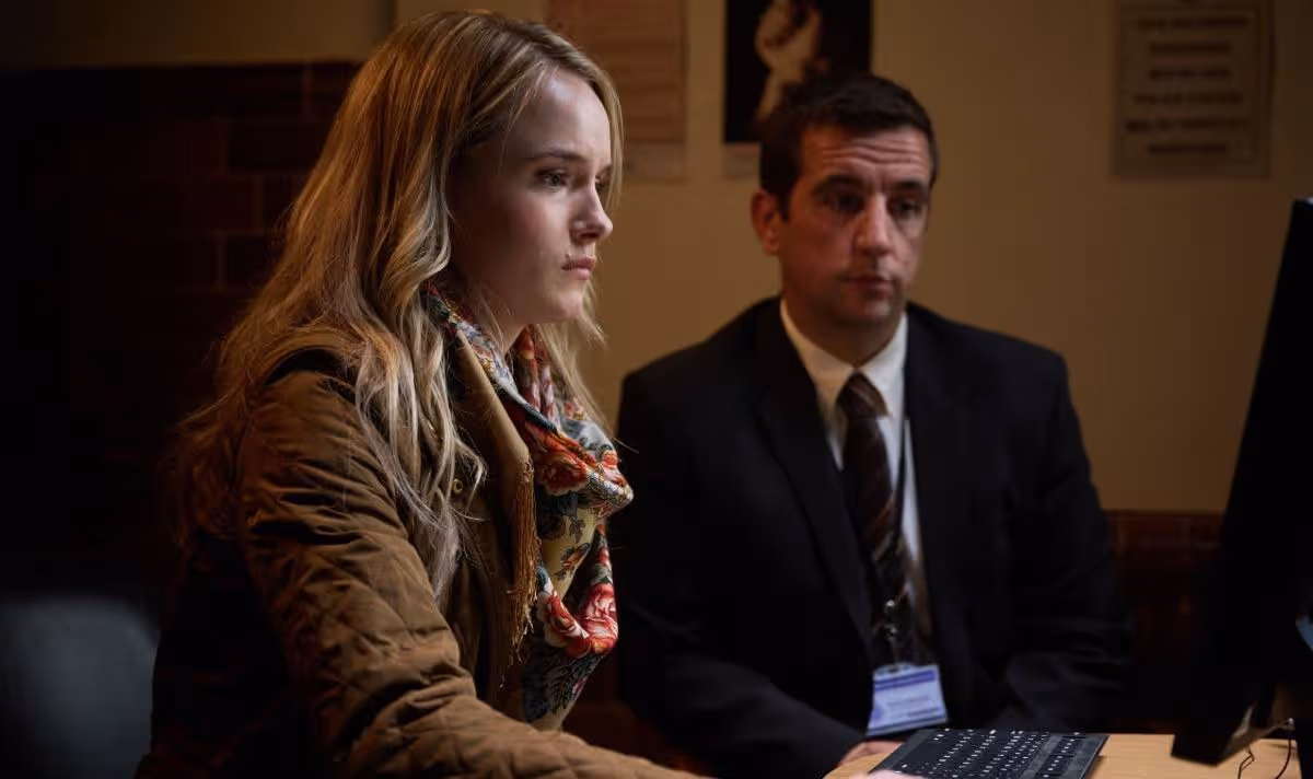 Carrie Symonds, now Johnson, portrayed by actress Miriam Petche in ITV's Believe Me. 