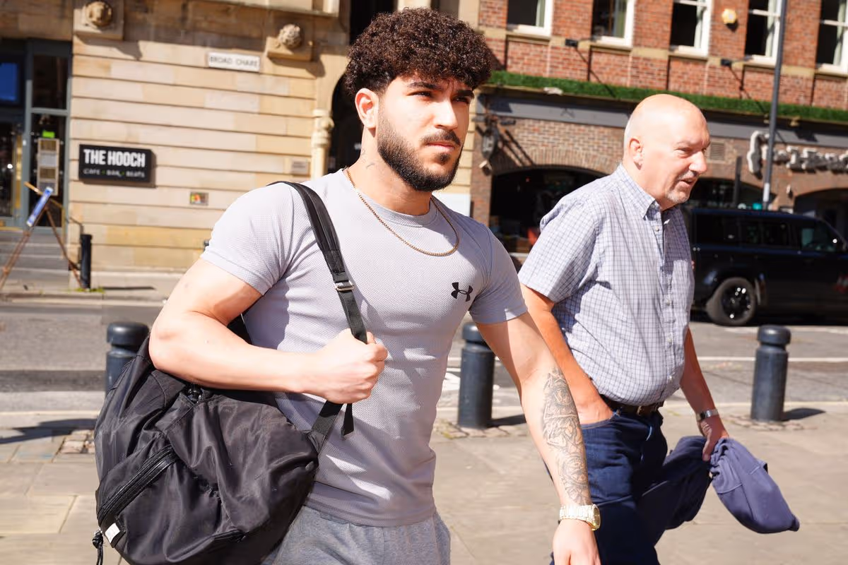 Mazyar Azarbonyad arriving at Newcastle crown court