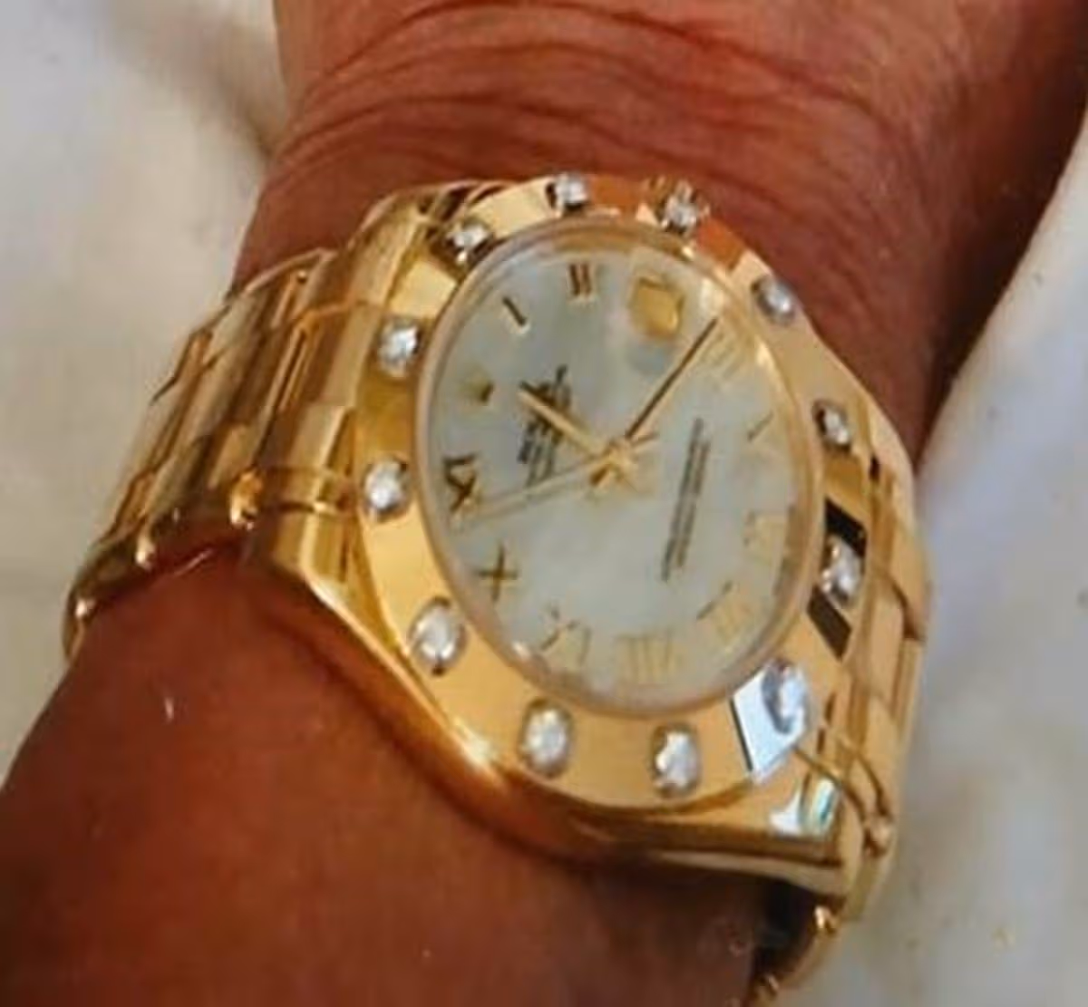 The diamond encrusted Rolex belonging to Jennifer Abbott was found in Nancy Pexton's bag