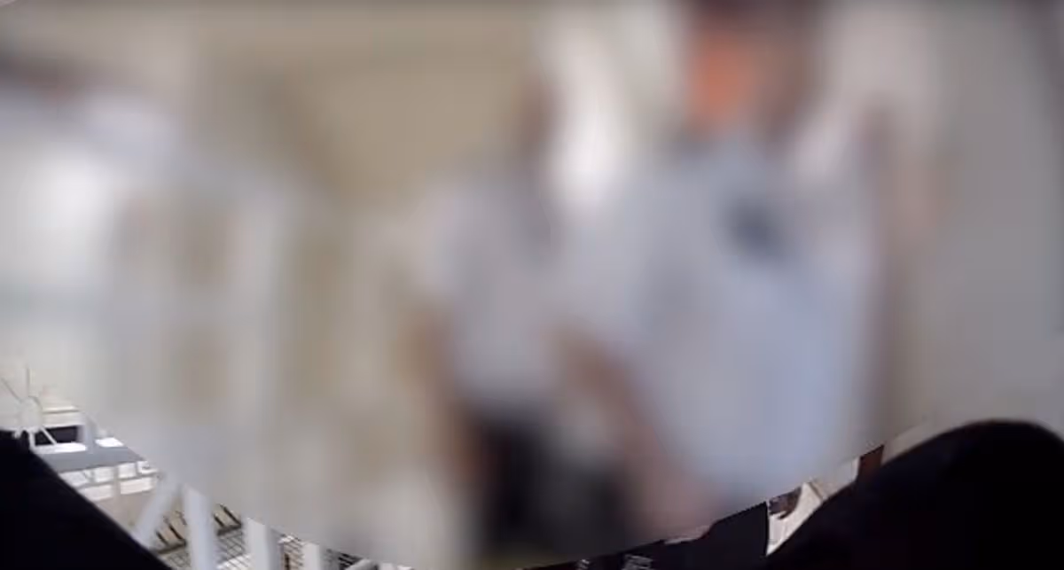Video grab of body-worn footage inside HMP Wakefield