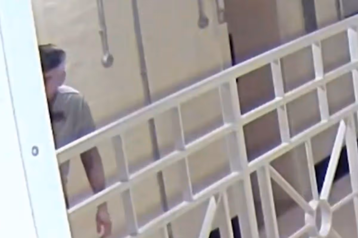 Watkins seen in CCTV after being attacked