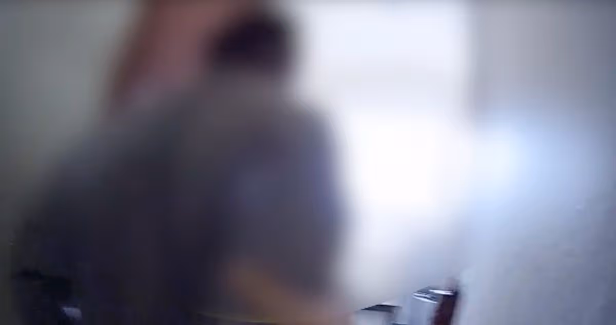 Video grab of body-worn footage inside HMP Wakefield