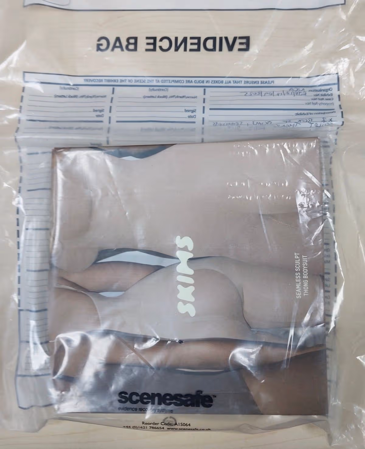 The Skims shapewear was seized as evidence