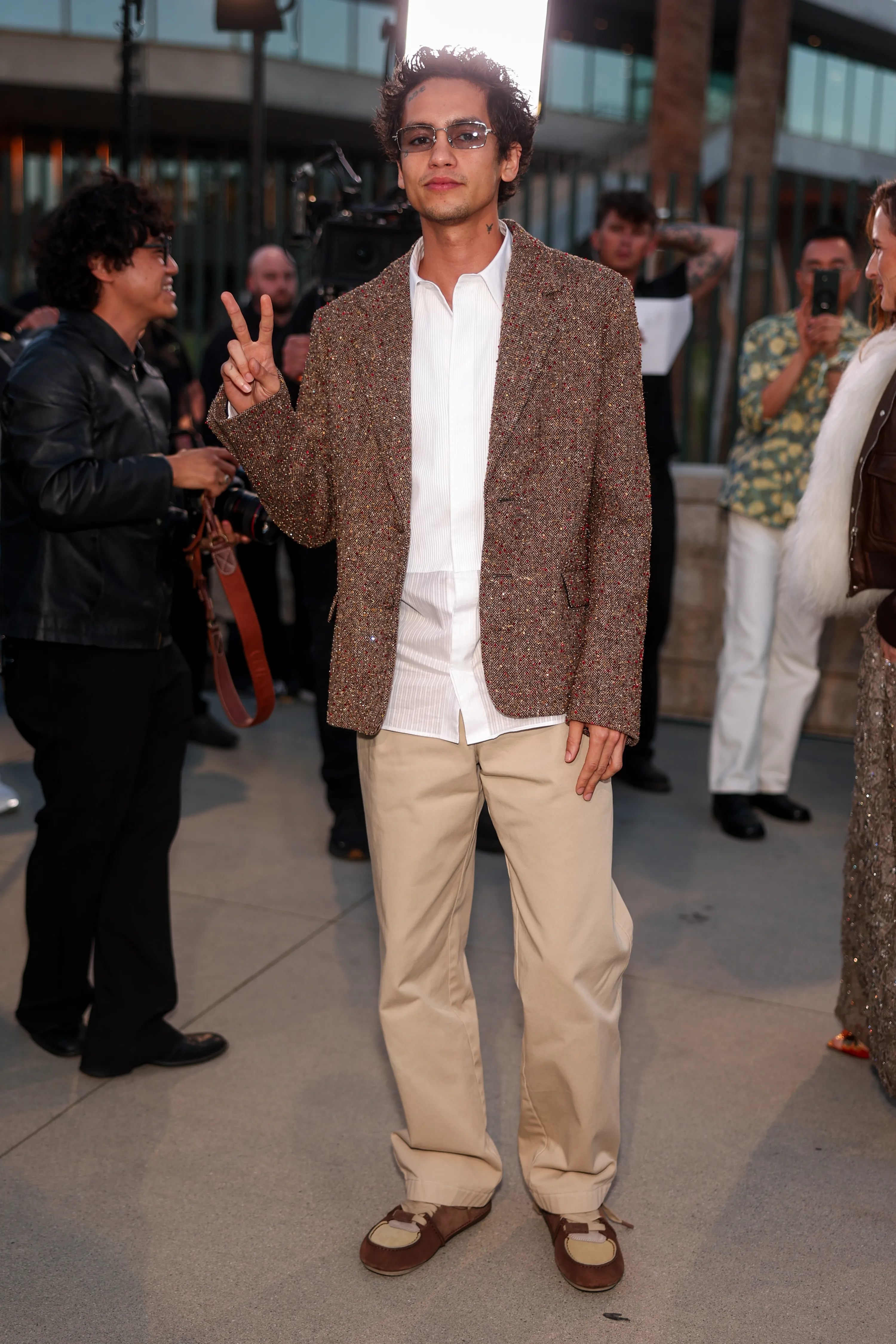 Dominic Fike attends the Dior 2027 Cruise collection fashion show at the Los Angeles County Museum of Art