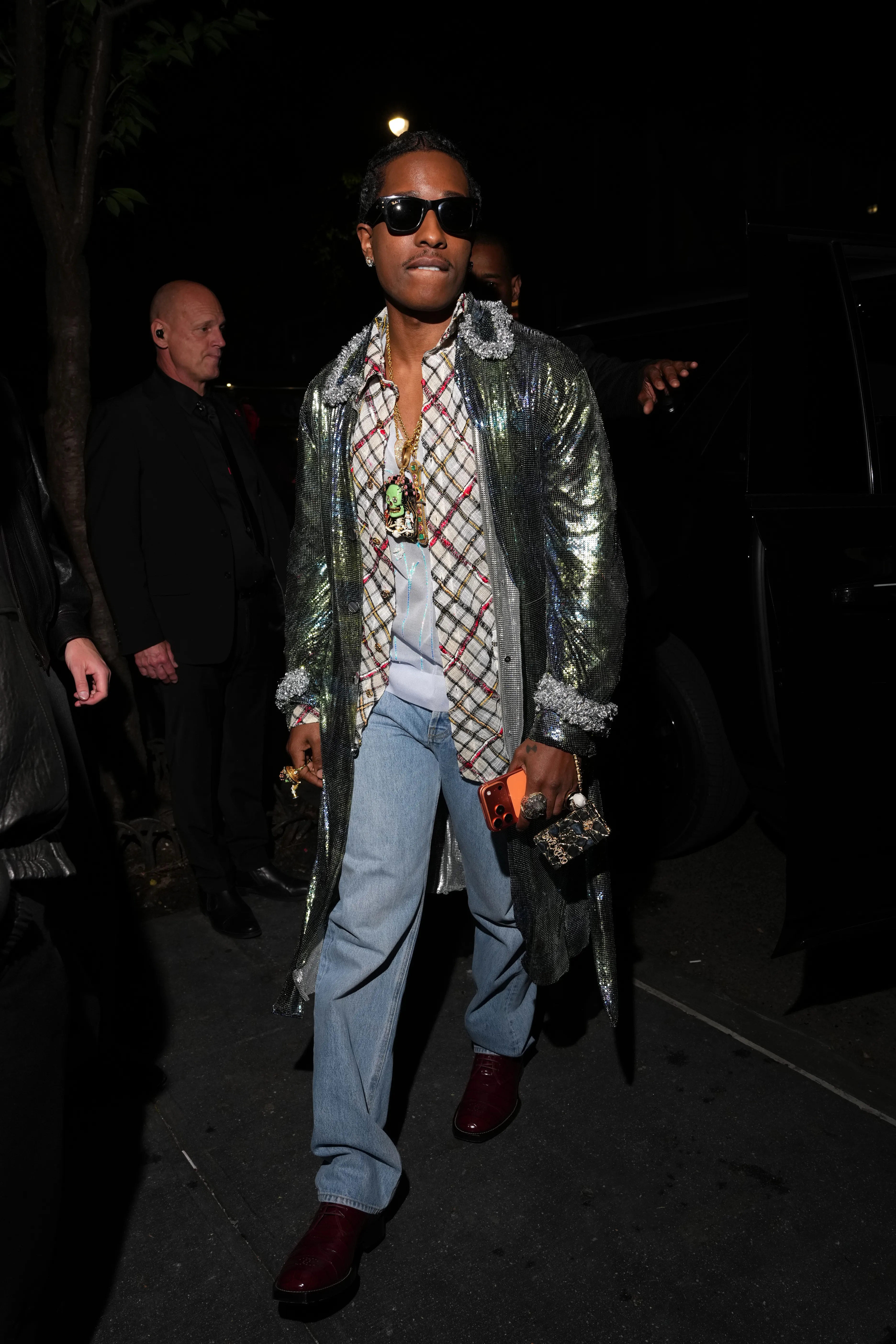 A$AP Rocky attends the Saint Laurent Met Gala after party