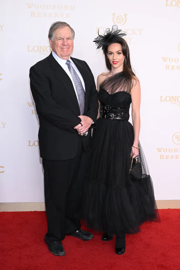 Bill Belichick and Jordon Hudson attend the Kentucky Derby