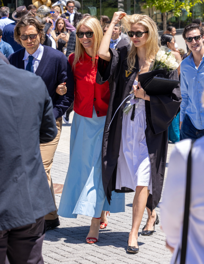 Gwyneth Paltrow and Brad Falchuk celebrate family milestone at Apple Martin's Nashville graduation.