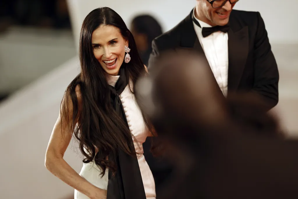 Demi Moore attends the "The Man I Love" screening during the 79th annual Cannes Film Festival at Palais des Festivals on May 20, 2026 in Cannes, France.