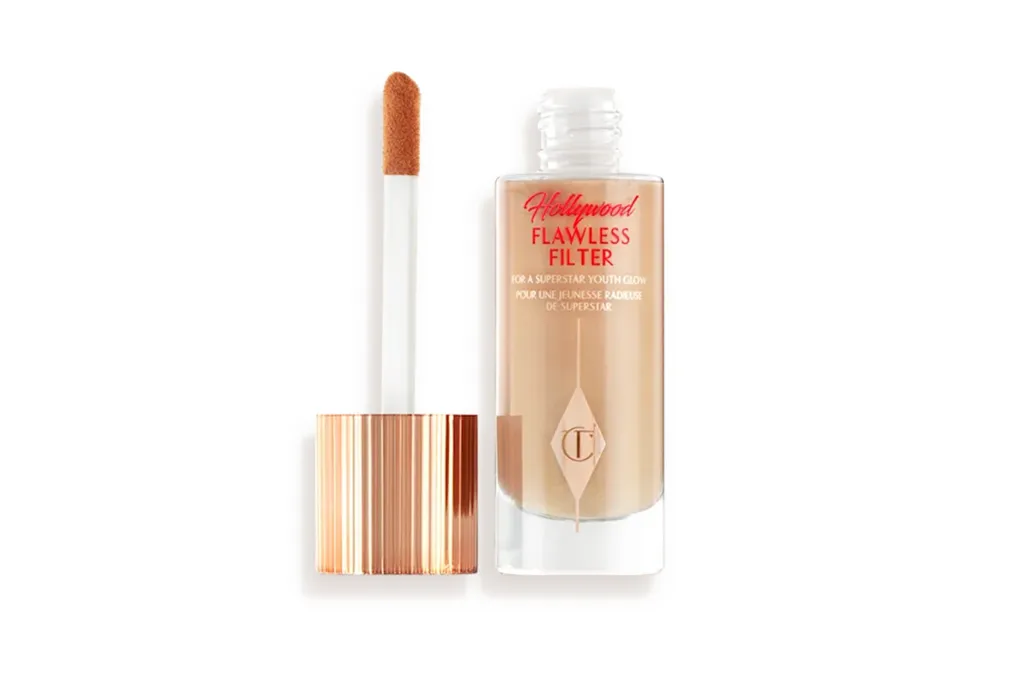 Charlotte Tilbury Hollywood Flawless Filter foundation bottle with its applicator.