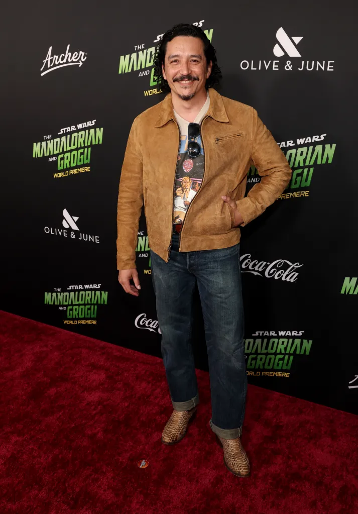 Gabriel Luna attends the premiere of "The Mandalorian and Grogu"