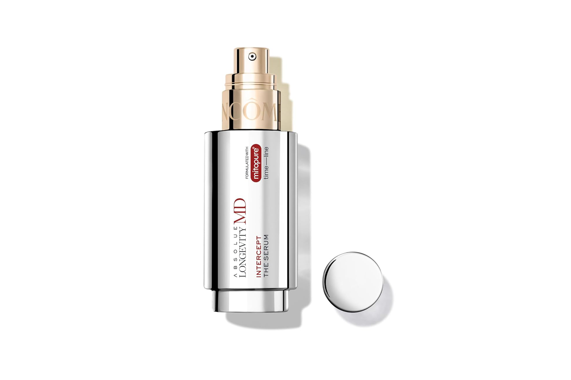 Lancôme Absolue Longevity MD Intercept The Serum bottle with the cap removed.