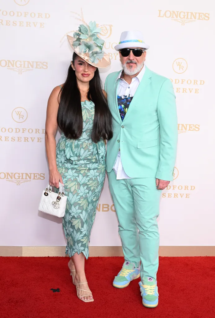 Izabel Araujo and Joey Fatone attend the Kentucky Derby