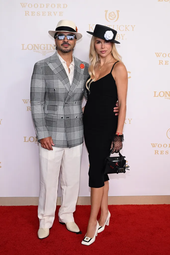 Luis Fonsi and Águeda López attend the Kentucky Derby
