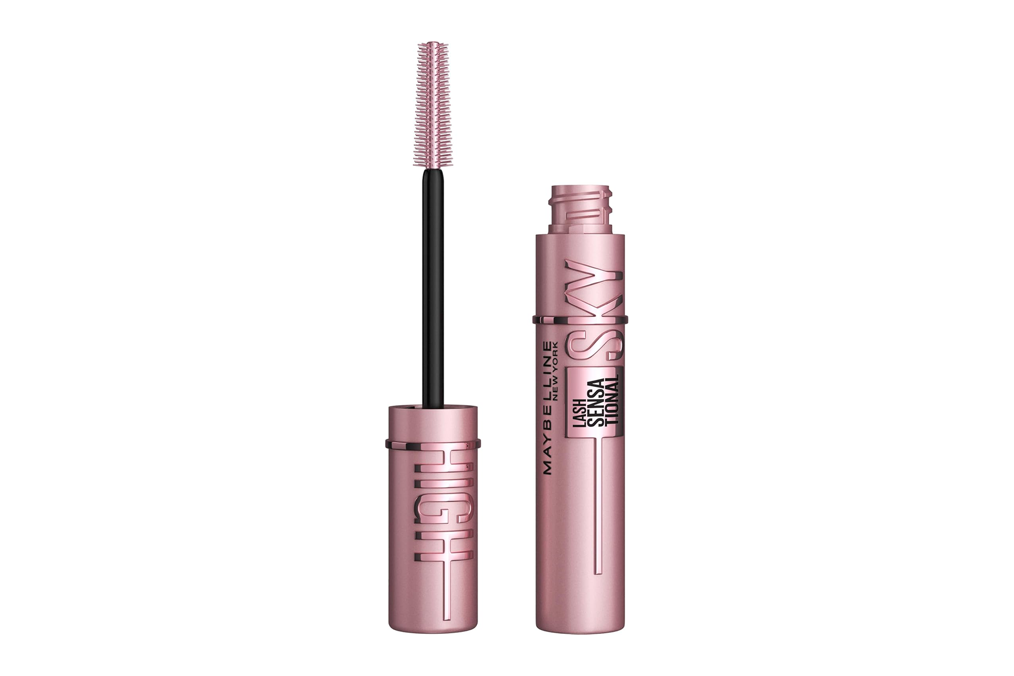 Maybelline Sky High mascara with its wand extended.