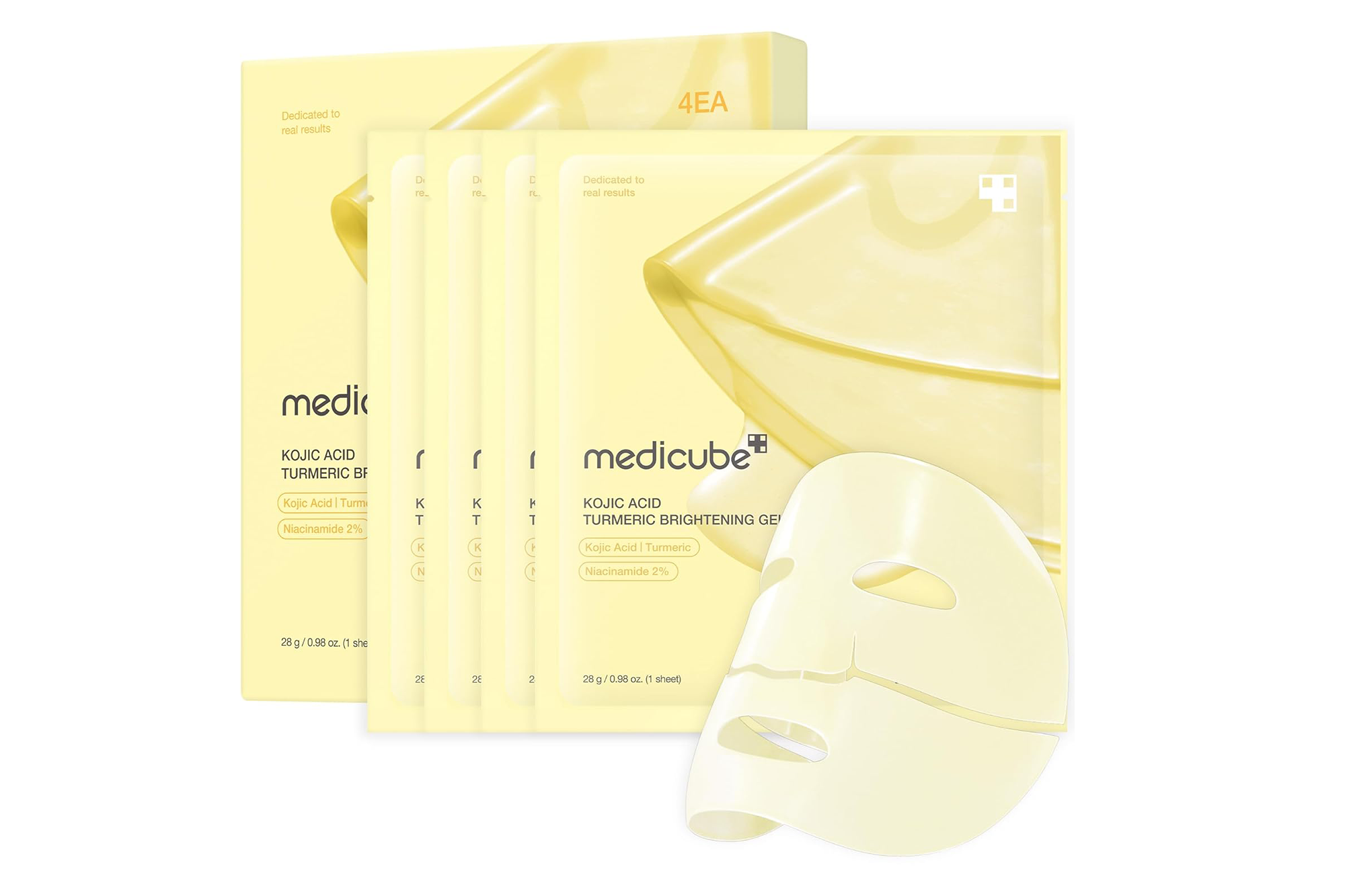 Medicube Kojic Acid Turmeric Brightening Gel sheet masks.