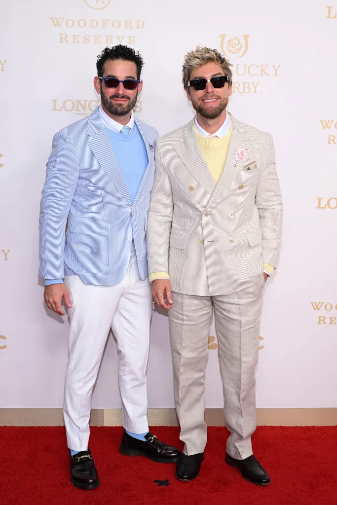 Michael Turchin and Lance Bass attend the Kentucky Derby