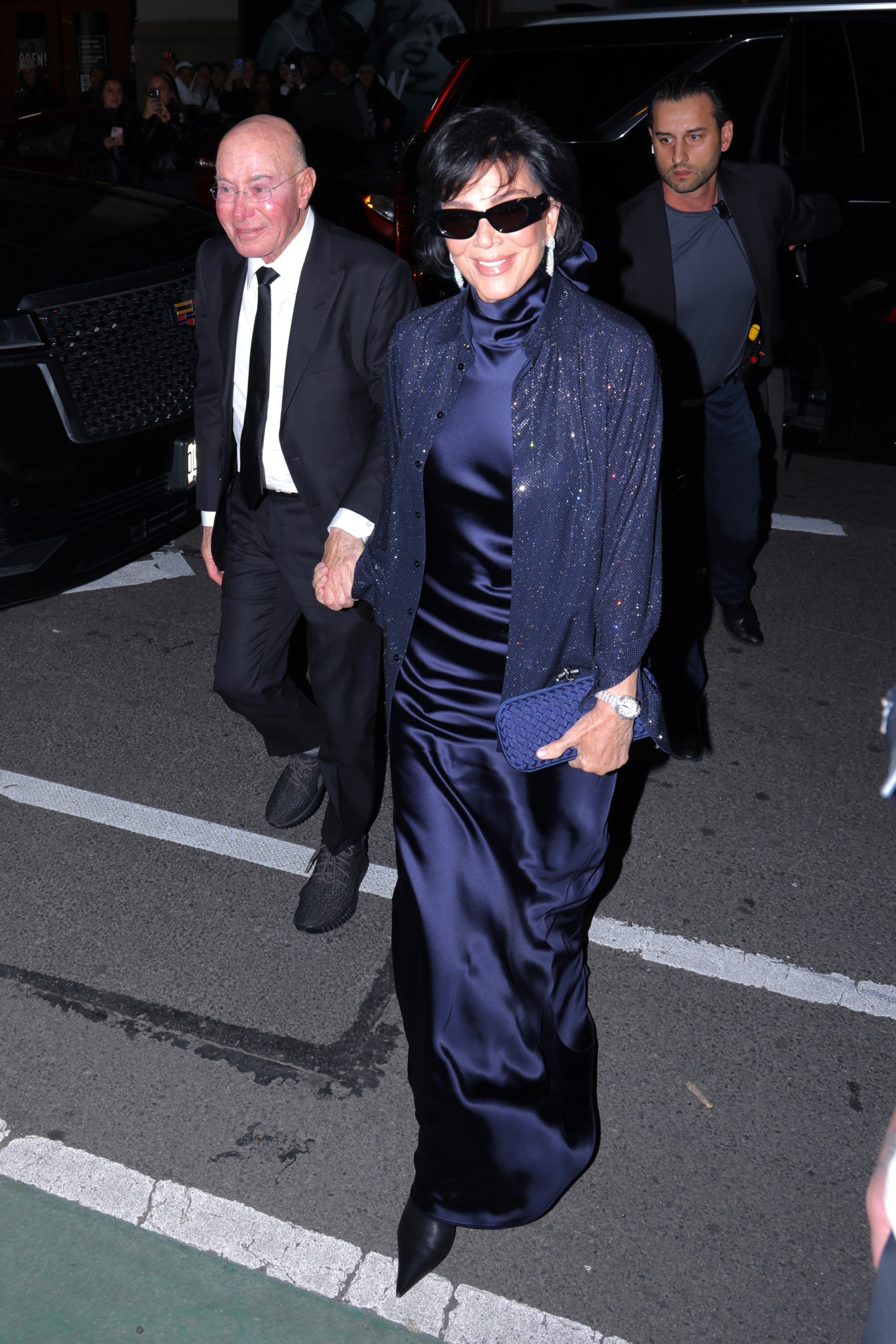 Kris Jenner and David Geffen attend Jeff Bezos' star-studded Pre-Met Gala Celebration in New York.