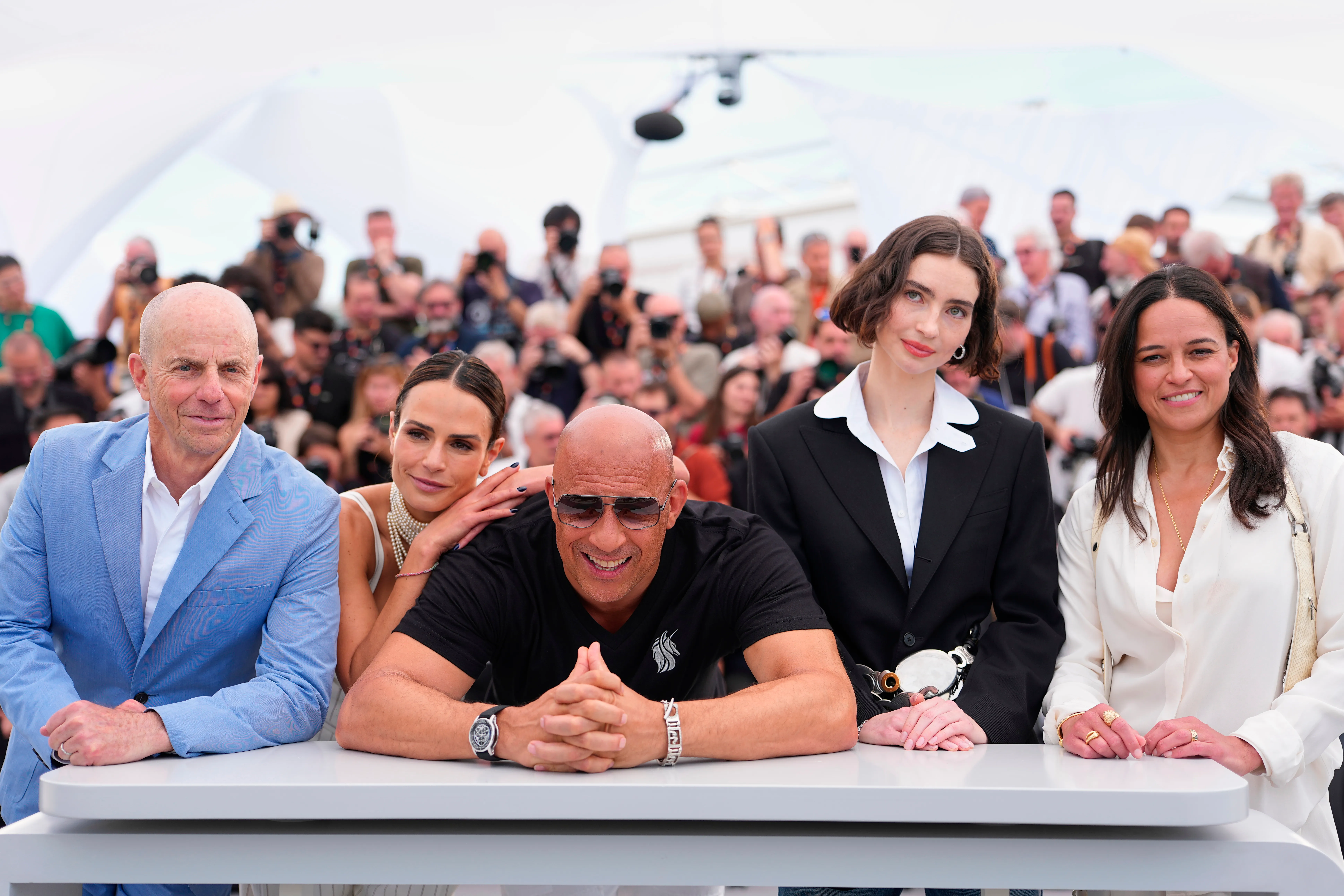 Neal H. Moritz, from left, Jordana Brewster, Vin Diesel, Meadow Walker and Michelle Rodriguez
