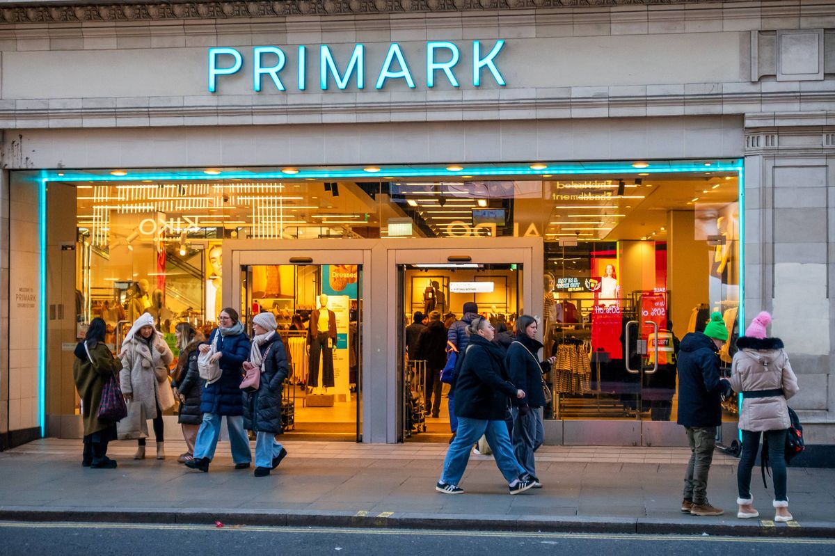 People inside and outside of a large branch of the Primark clothing and homewares chain of stores which is situated in Oxford Street in London’s West End. Primark is an Irish multinational retailer well-known for its ‘fast fashion’ at affordable prices.